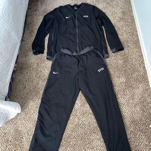 TCU all black sweatsuit